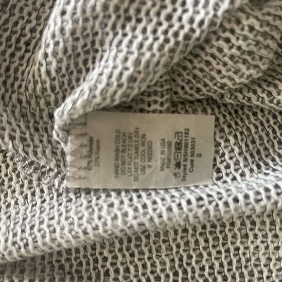 Anthropologie Maronie Labiz long grey open cardigan 3/4 sleeves loose fit sz S - Picture 6 of 8